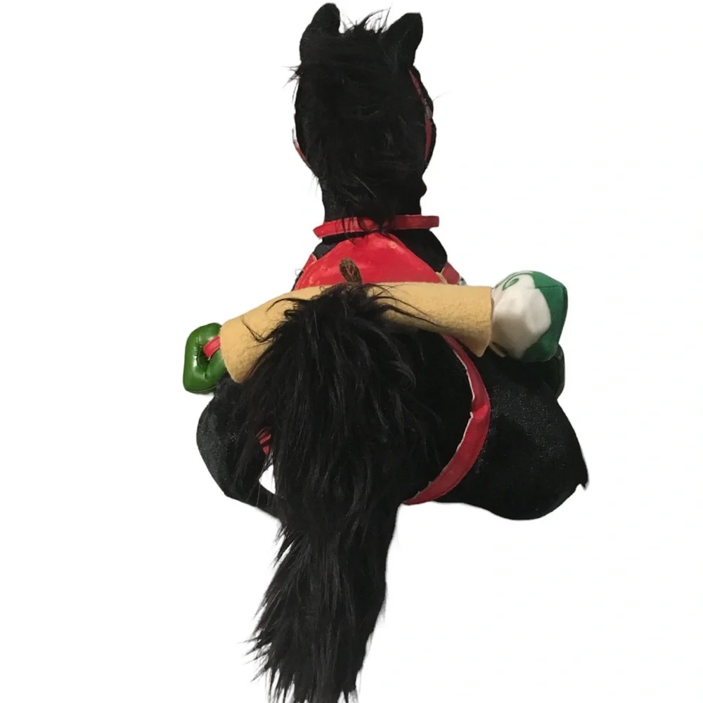 Disney Store Mulan Khan Plush Horse Stuffed Animal Toy Animated Pony Black 18 in